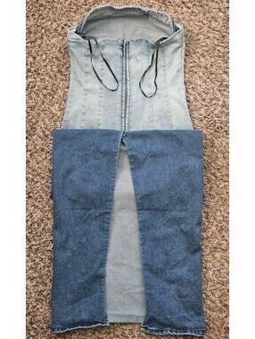 Strapless Forever 21 Ombre Denim Strapless Midi Dress Size M